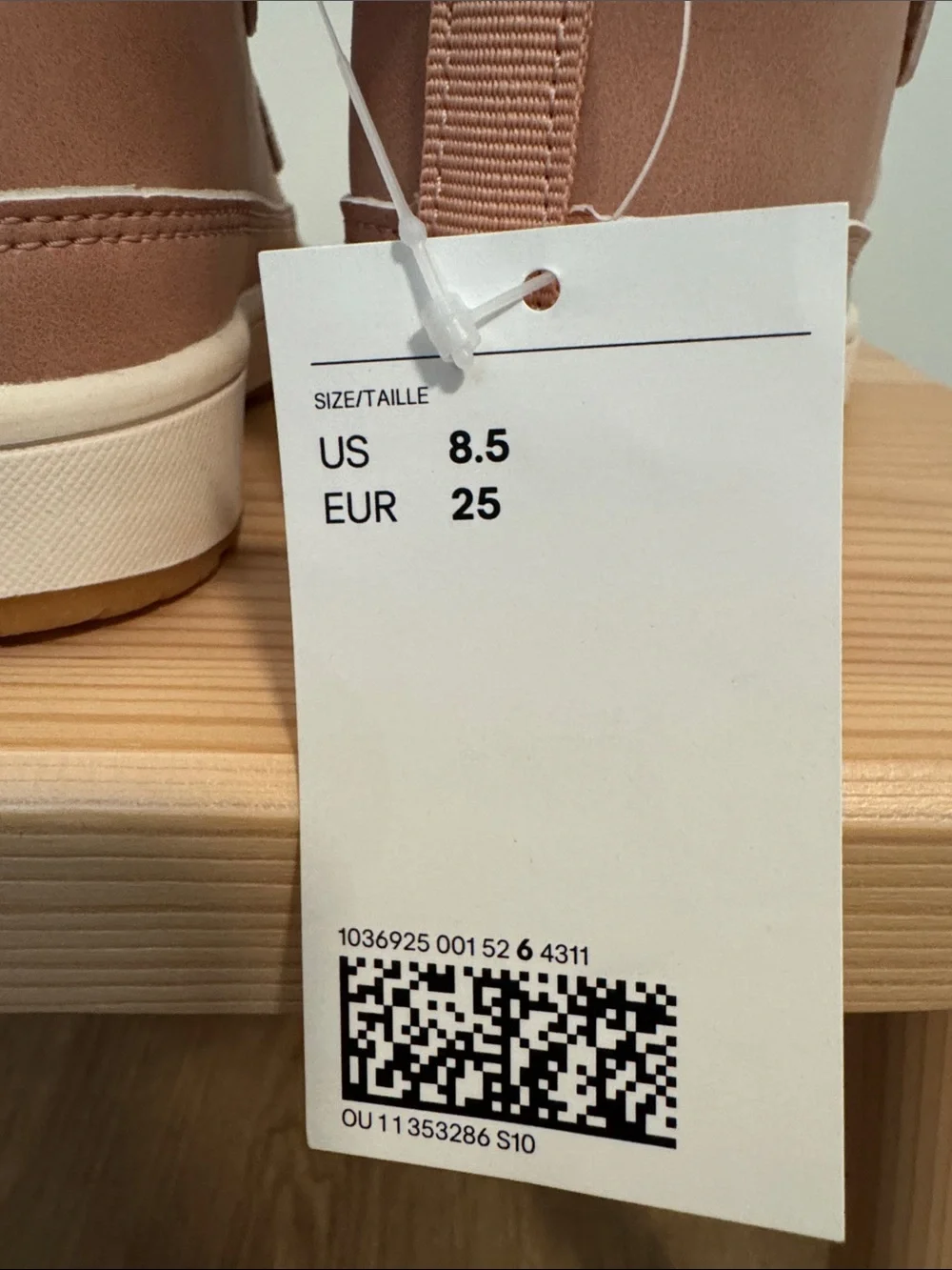 H&M Pink Plush-Lined Velcro Kids Boots
